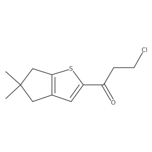 3-Chloro-1-(5,5-dimethyl-5,6-dihydro-4H-cyclopenta[b]thiophen-2-yl)propan-1-one Structure