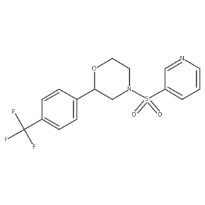 4-(Pyridin-3-ylsulfonyl)-2-(4-(trifluoromethyl)phenyl)morpholine Structure
