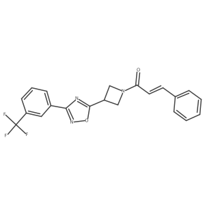 (E)-3-phenyl-1-(3-(3-(3-(trifluoromethyl)phenyl)-1,2,4-oxadiazol-5-yl)azetidin-1-yl)prop-2-en-1-one Structure