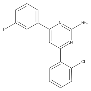 4-(2-Chlorophenyl)-6-(3-fluorophenyl)pyrimidin-2-amine Structure