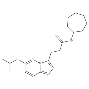 N-cycloheptyl-3-(6-isopropoxy-[1,2,4]triazolo[4,3-b]pyridazin-3-yl)propanamide结构式