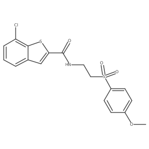 7-chloro-N-{2-[(4-methoxyphenyl)sulfonyl]ethyl}-1-benzothiophene-2-carboxamide结构式