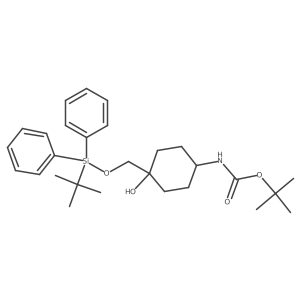 trans-4-(Boc-amino)-1-[[(tert-butyldiphenylsilyl)oxy]methyl]cyclohexanol Structure