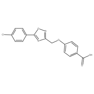 4-[[5-(4-Chlorophenyl)-1,2,4-oxadiazol-3-yl]methoxy]benzoic acid结构式