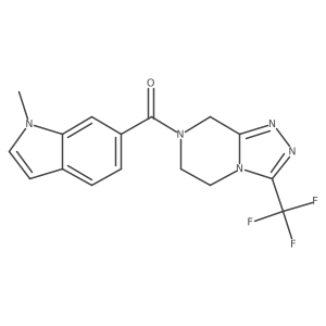 (1-methyl-1H-indol-6-yl)[3-(trifluoromethyl)-5,6-dihydro[1,2,4]triazolo[4,3-a]pyrazin-7(8H)-yl]methanone Structure