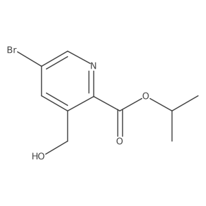 Isopropyl 5-bromo-3-(hydroxymethyl)picolinate结构式