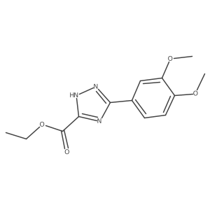ethyl 3-(3,4-dimethoxyphenyl)-1H-1,2,4-triazole-5-carboxylate结构式