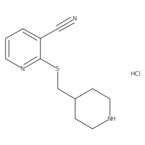 2-((Piperidin-4-ylmethyl)thio)nicotinonitrile hydrochloride结构式