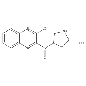 2-Chloro-3-(pyrrolidin-3-ylsulfinyl)quinoxaline hydrochloride结构式