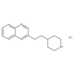 2-((Piperidin-4-ylmethyl)thio)quinoxaline hydrochloride Structure