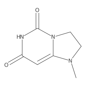7-Hydroxy-1-methyl-2,3-dihydroimidazo[1,2-C]pyrimidin-5(1H)-one结构式