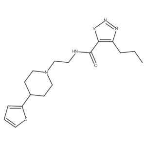 4-Propyl-N-{2-[4-(thiophen-2-YL)piperidin-1-YL]ethyl}-1,2,3-thiadiazole-5-carboxamide Structure