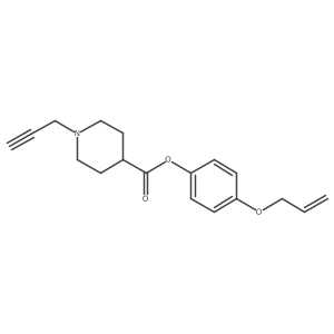 (4-Prop-2-enoxyphenyl) 1-prop-2-ynylpiperidine-4-carboxylate Structure