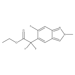 ethyl 2,2-difluoro-2-(6-fluoro-2-methyl-2H-indazol-5-yl)acetate Structure