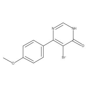 5-Bromo-6-(4-methoxyphenyl)pyrimidin-4(3H)-one Structure