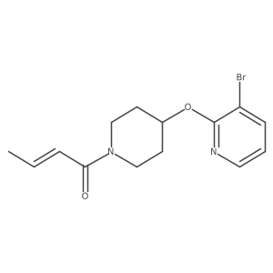 (E)-1-(4-((3-bromopyridin-2-yl)oxy)piperidin-1-yl)but-2-en-1-one结构式