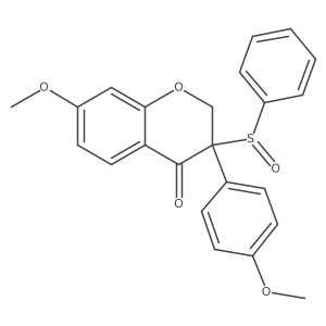 3-(benzenesulfinyl)-7-methoxy-3-(4-methoxyphenyl)-2H-chromen-4-one结构式