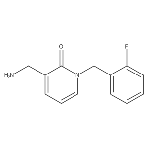 3-(Aminomethyl)-1-[(2-fluorophenyl)methyl]-1,2-dihydropyridin-2-one结构式