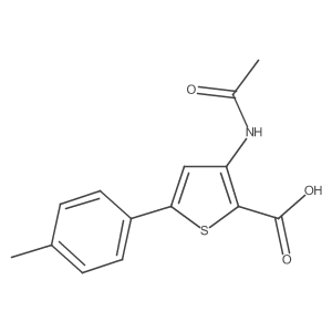 3-Acetamido-5-(4-methylphenyl)thiophene-2-carboxylic acid Structure