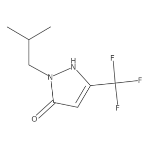 1-isobutyl-3-(trifluoromethyl)-1H-pyrazol-5-ol结构式