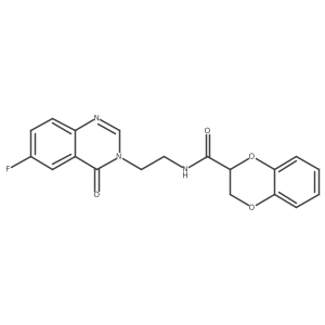 N-[2-(6-fluoro-4-oxoquinazolin-3(4H)-yl)ethyl]-2,3-dihydro-1,4-benzodioxine-2-carboxamide结构式