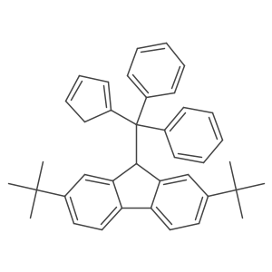 (Cyclopentadienyl)(2,7-di-tert-butylfluoren-9-yl)diphenylmethane结构式