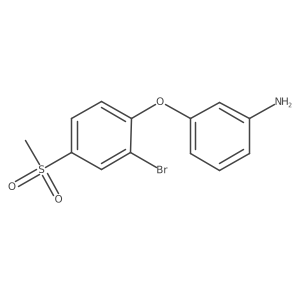 3-[2-Bromo-4-(methylsulfonyl)phenoxy]benzenamine结构式