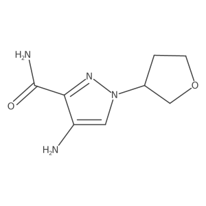 4-Amino-1-(oxolan-3-yl)-1H-pyrazole-3-carboxamide Structure