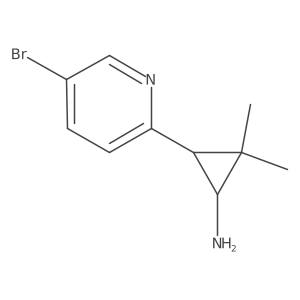 3-(5-Bromopyridin-2-yl)-2,2-dimethylcyclopropan-1-amine结构式