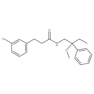 3-(3-chlorophenyl)-N-(2-methoxy-2-phenylbutyl)propanamide Structure