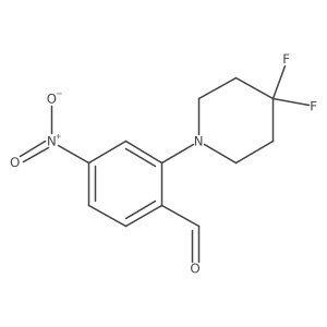 2-(4,4-Difluoropiperidin-1-yl)-4-nitrobenzaldehyde结构式