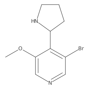 3-Bromo-5-methoxy-4-(pyrrolidin-2-yl)pyridine Structure