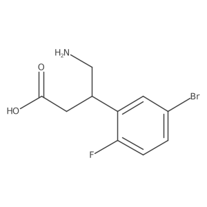 4-Amino-3-(5-bromo-2-fluorophenyl)butanoic acid结构式