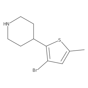 4-(3-Bromo-5-methylthiophen-2-yl)piperidine Structure