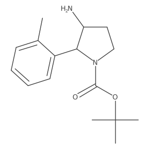 Tert-butyl 3-amino-2-(2-methylphenyl)pyrrolidine-1-carboxylate结构式