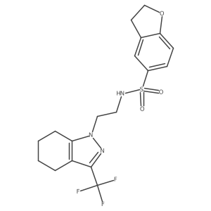 N-(2-(3-(trifluoromethyl)-4,5,6,7-tetrahydro-1H-indazol-1-yl)ethyl)-2,3-dihydrobenzofuran-5-sulfonamide Structure
