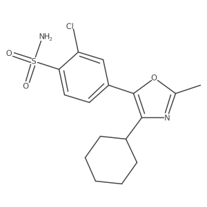 2-Chloro-4-(4-cyclohexyl-2-methyl-oxazol-5-yl)-benzenesulfonamide结构式