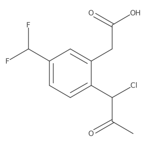 2-(1-Chloro-2-oxopropyl)-5-(difluoromethyl)phenylacetic acid Structure