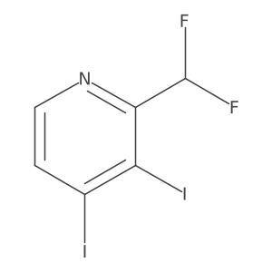 2-(Difluoromethyl)-3,4-diiodopyridine Structure
