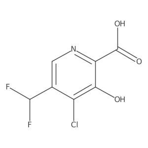 4-Chloro-5-(difluoromethyl)-3-hydroxypicolinic acid Structure