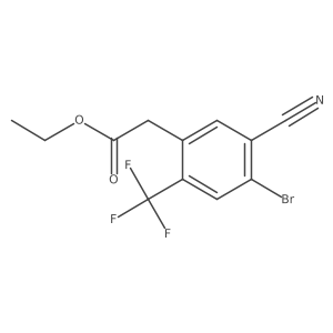 Ethyl 4-bromo-5-cyano-2-(trifluoromethyl)phenylacetate Structure