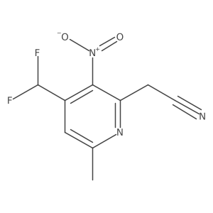 2-(4-(Difluoromethyl)-6-methyl-3-nitropyridin-2-yl)acetonitrile结构式