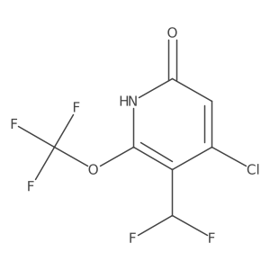 4-Chloro-3-(difluoromethyl)-6-hydroxy-2-(trifluoromethoxy)pyridine Structure