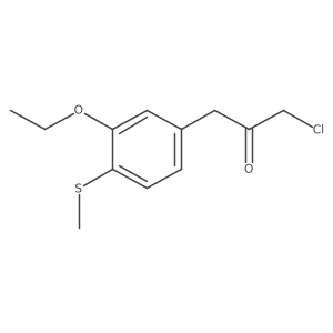 1-Chloro-3-(3-ethoxy-4-(methylthio)phenyl)propan-2-one结构式
