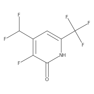 4-(Difluoromethyl)-3-fluoro-6-(trifluoromethyl)pyridin-2-ol Structure