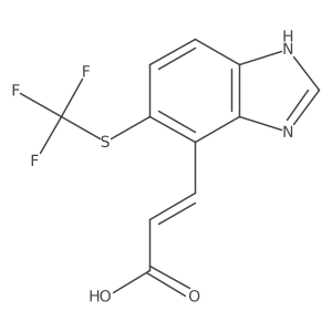 (E)-3-(5-Trifluoromethylthio-1H-benzo[d]imidazol-4-yl)acrylic acid结构式