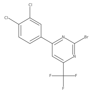 2-Bromo-6-(3,4-dichlorophenyl)-4-(trifluoromethyl)pyrimidine结构式