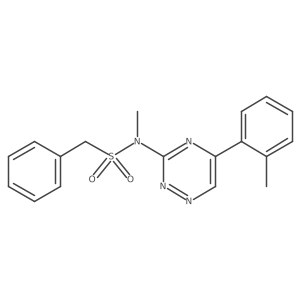 N-Methyl-N-[5-(2-methylphenyl)-1,2,4-triazin-3-yl]benzenemethanesulfonamide结构式