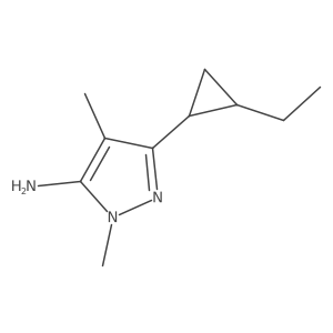 3-(2-Ethylcyclopropyl)-1,4-dimethyl-1H-pyrazol-5-amine Structure