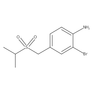 2-Bromo-4-[(propane-2-sulfonyl)methyl]aniline结构式